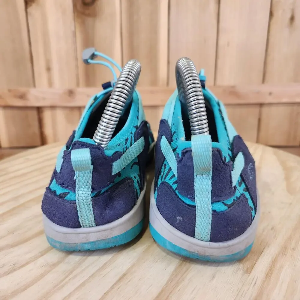 Keen Moxie Sandals Kids 6 Blue Teal Bungee Water Shoes Closed Toe Outdoor